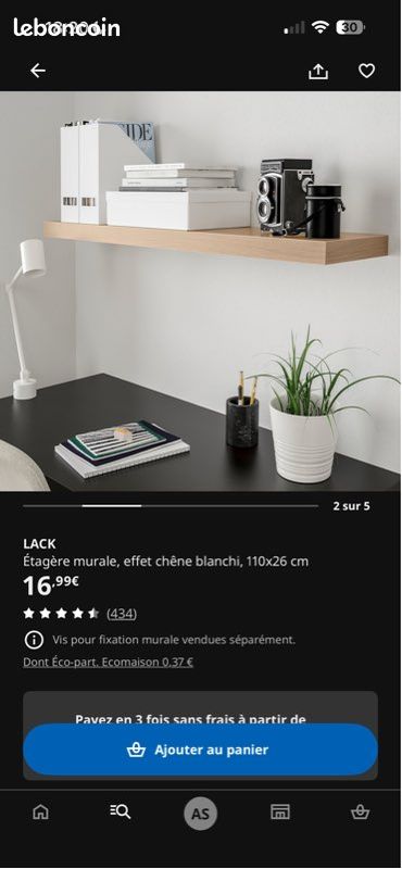 Étagère Ikea LACK 110x26cm (image 2)