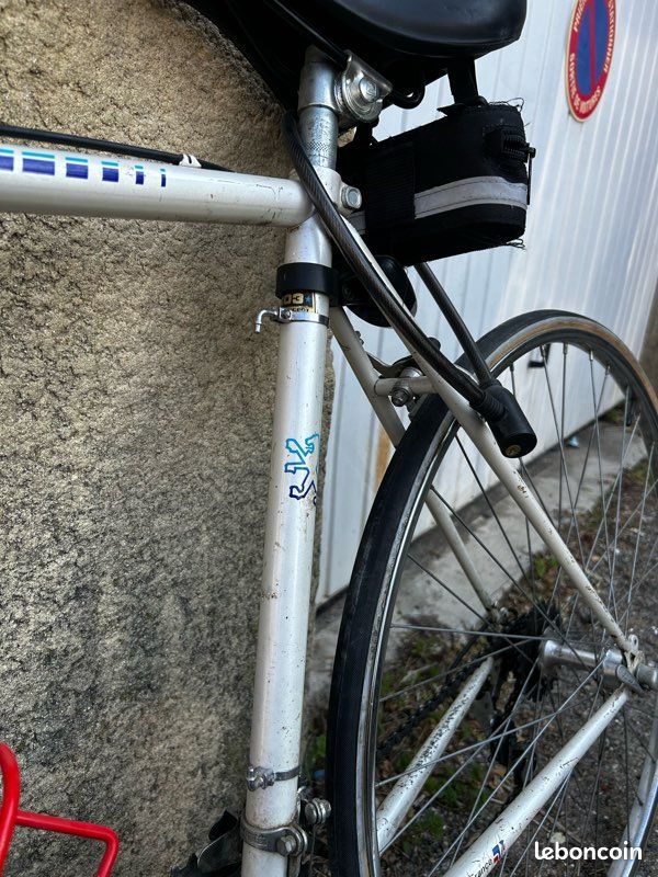 Bidon Vélo Ancien Peugeot Blanc Atox Reg - Vintage