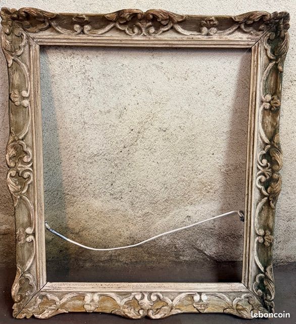 Miroir Ovale Doré Vintage Biseauté - Grand Format 67x48 Cm - Pour Salle De Bain - Occasion