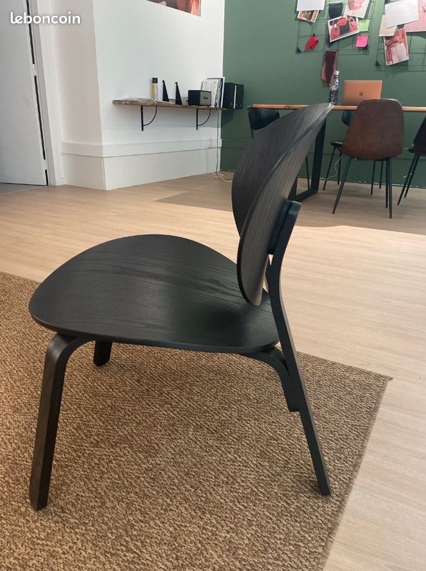 Fauteuil Noir en bois (image 3)