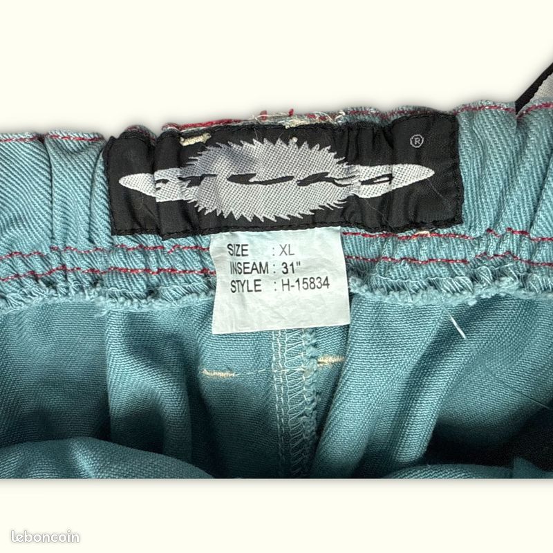 Pants Homme Stüssy L31 Bleu canard/Blanc Coton Très bon état Baggy Normal Uni (image 5)