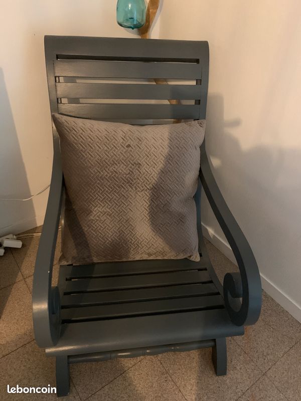 Fauteuil bois massif intérieur ou extérieur (image 1)