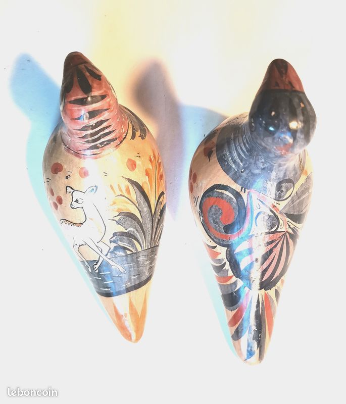 2 Pigeons céramique Mexique Tonalá d’Art traditionnel populaire (image 3)