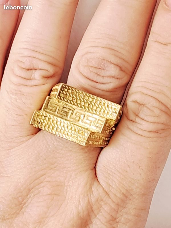 Bague Bracelet Ou Bague Pouce En Cuivre Pur - Faite Main En Inde - Taille 7 (Sur Mesure) - Style Art Déco & Guérison