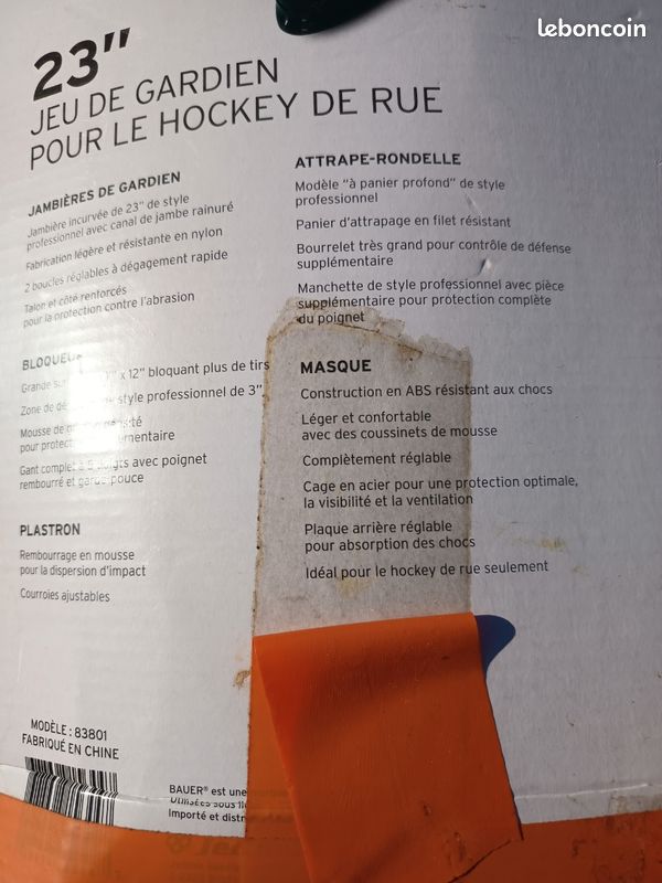 Ensemble de gardien pour hockey de rue (image 4)