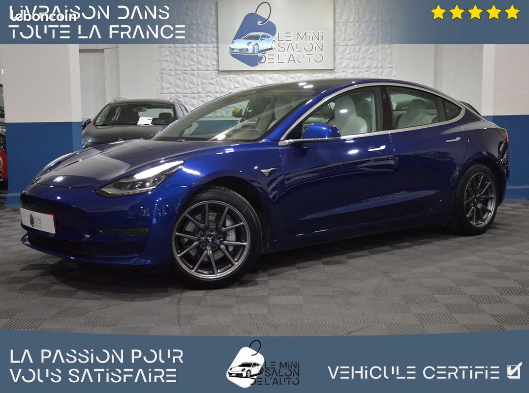 TESLA MODEL 3 LONG RANGE DUAL MOTOR AWD 75KWH (441CH)-54.685km-1ère Main-Toit Panoramique-Autopilot-Sièges Chauffants AV/AR-Caméra-Intérieur Premium Noir/Blanc-Jantes 18"-Garantie 6 Mois (image 1)