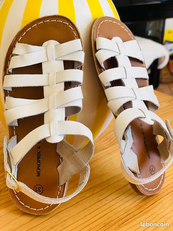 Chaussure Sandales Tropeziennes Blanches Sandales Plates Blanches