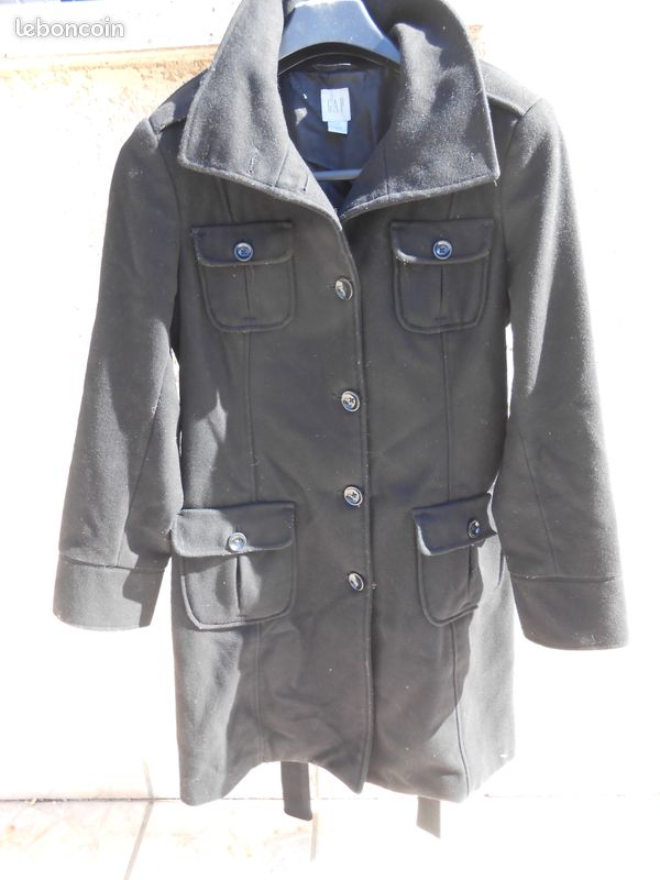Manteau Noir Femme Gap - Taille L - Occasion Très Bon état
