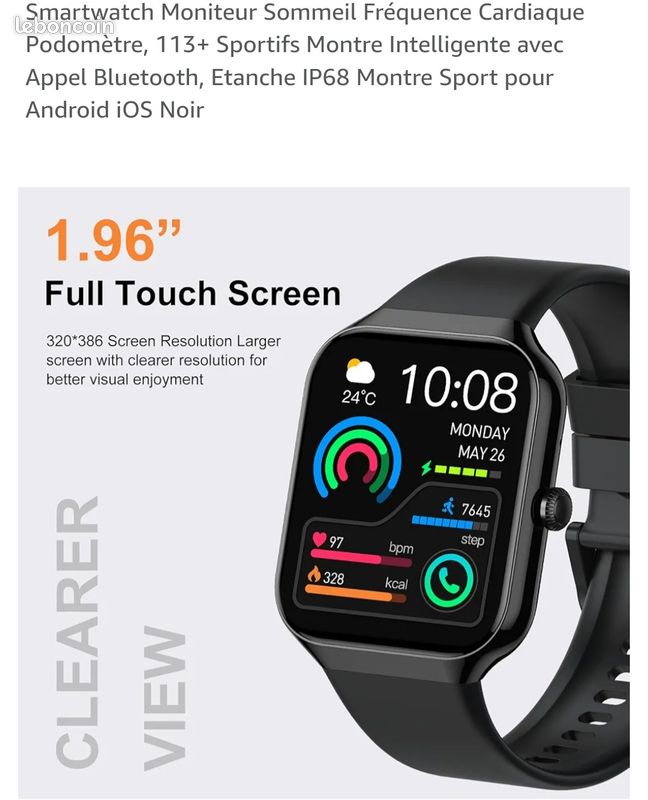 Fitness Tracker Montre Pour Enfants, Montre Intelligente Étanche Ip68