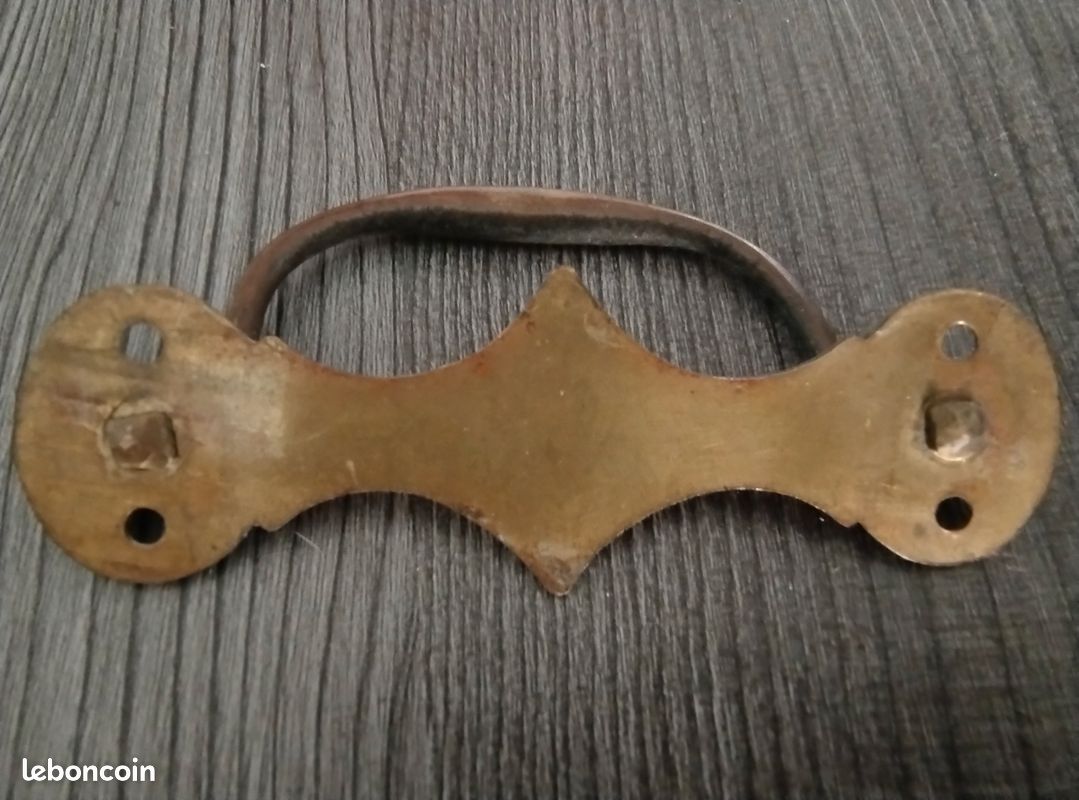 Poignée de meuble ancienne en laiton/bronze – Style Rustique / Classique (image 4)