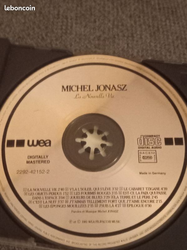 Lot Michel jonasz 6eme album 1981" la nouvelle vie " 1 33t, 1 cd, 1 cassette audio, 1 45t " j’t'aimais tellement fort que j’taime encore " (image 6)