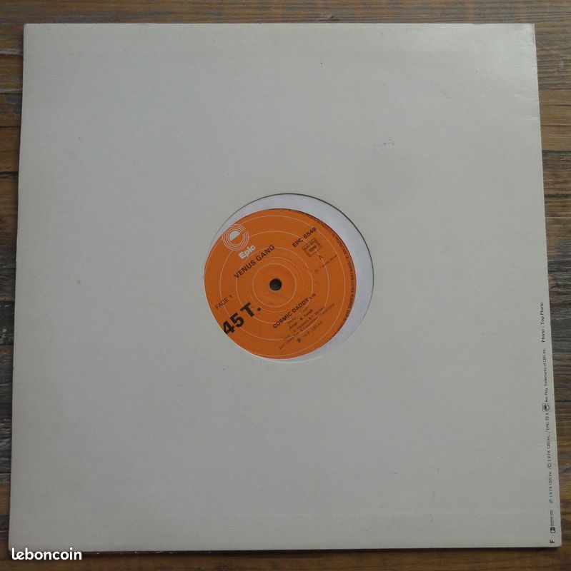 Disque Vinyle Venus Gang Maxi 45T Cosmic daddy (image 2)
