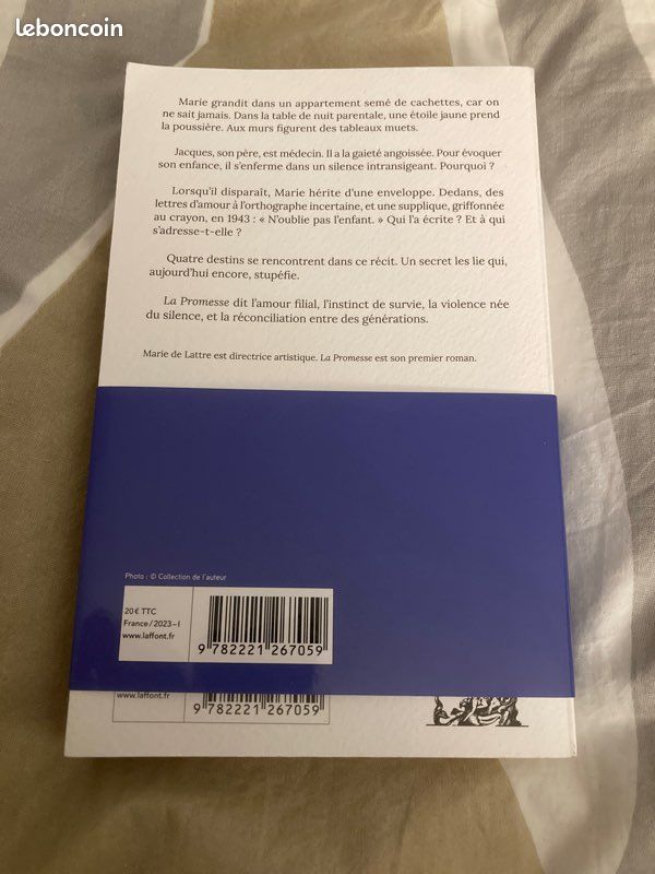 Livre La promesse de Marie De Lattre, état neuf (image 3)