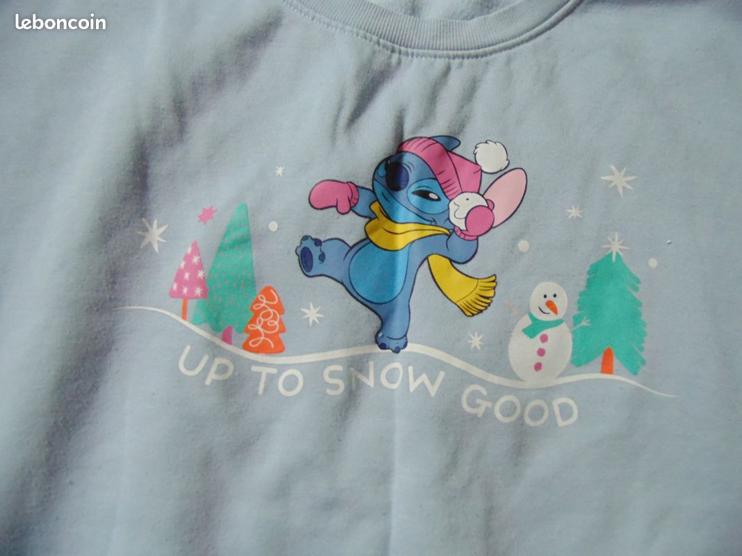 Noel Stitch Pull De Noel Femme Disney Pull Bleu Noël Stitch Disney