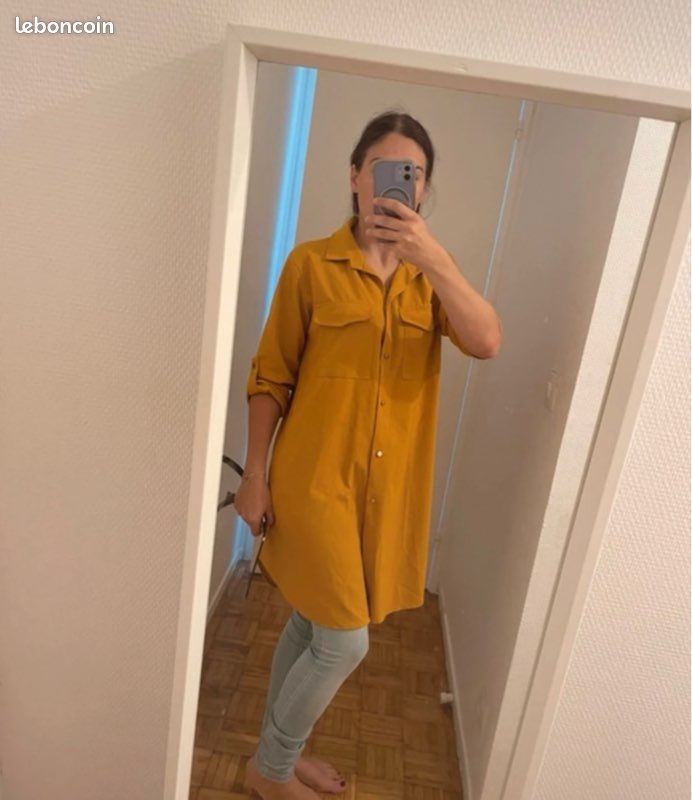 Veste chemise taille 38 couleur moutarde Vêtements