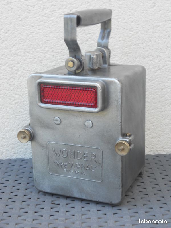 Ancienne lampe WONDER type AGRAL SNCF TRAIN Cheminot STYLE INDUSTRIEL (image 6)