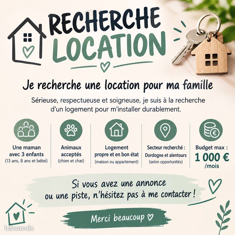 Maison 5 pièces 80 m² · à Bergerac · 80 m² · 950 €/mois