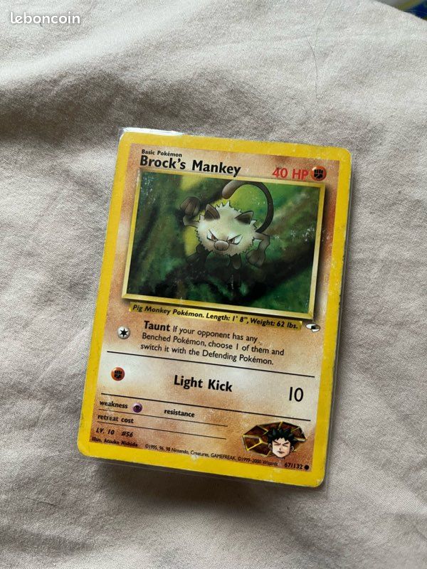 1995 mankey pokemon card value Vintage Common (Italian) - Mankey Jungle Non-Holo Pokemon Card 55/64
