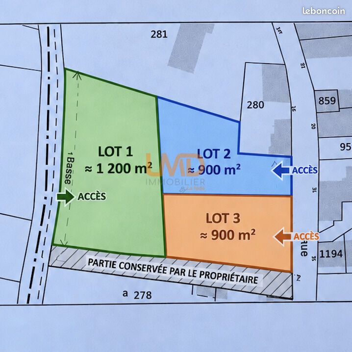 Terrain 900 m² Villeneuve-La-Comtesse · 30 000 €