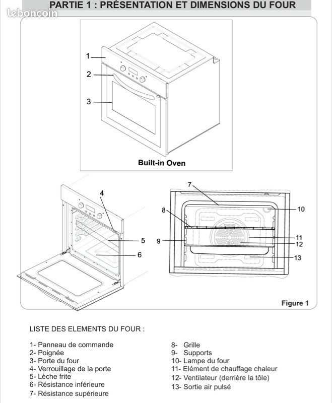 Résistance Inférieure Originale Continental Edison Pour Four – Pièce Constructeur Compatible CEFE10PS Et Modèles Associés