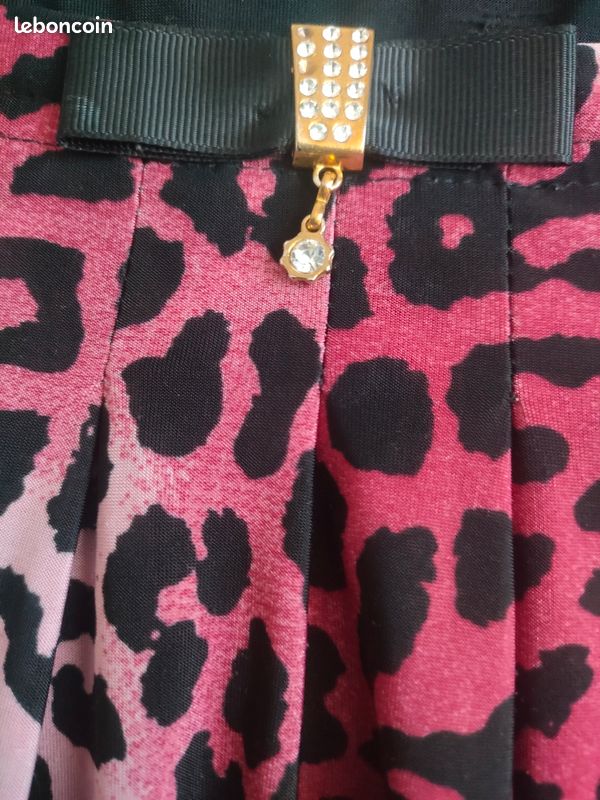 Haut femme léopard rose fuchsia L/40 (image 4)