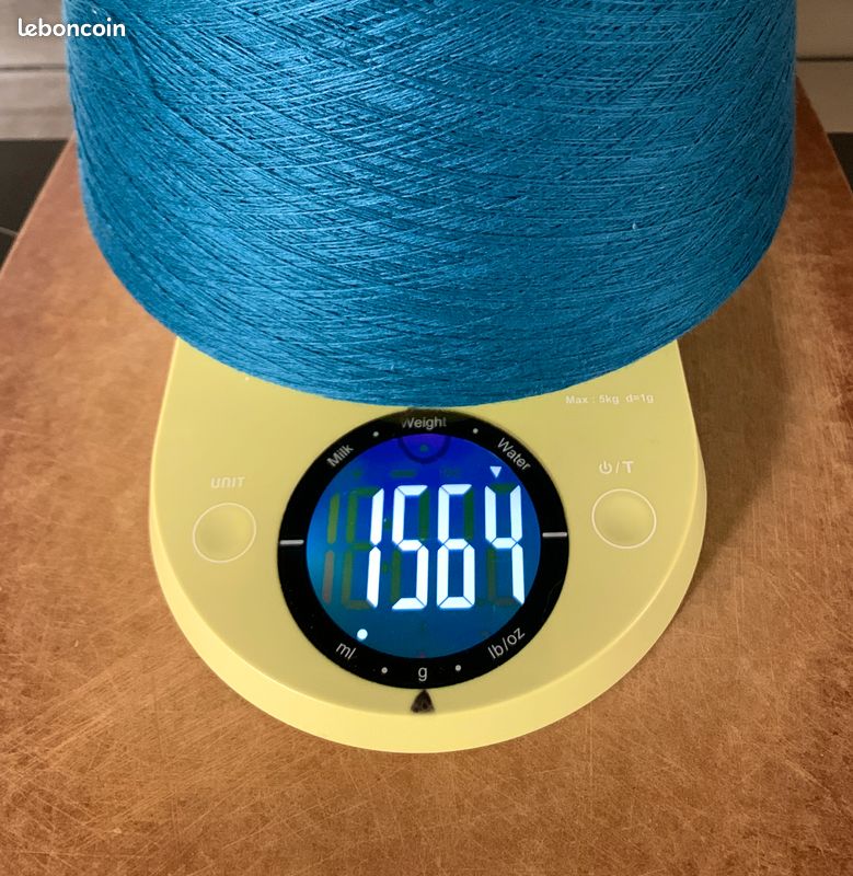 Fil De Laine Mérinos Extrafine Tollegno Harmony 2/30 Sur Cône - 538g Vert Fluo - Pour Machine à Tricoter