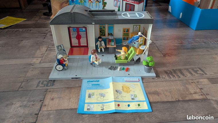 Jouet Playmobil Complet Playmobil 5953 Hôpital Transportable - Occasion TBE (Complet Sauf Stéthoscope