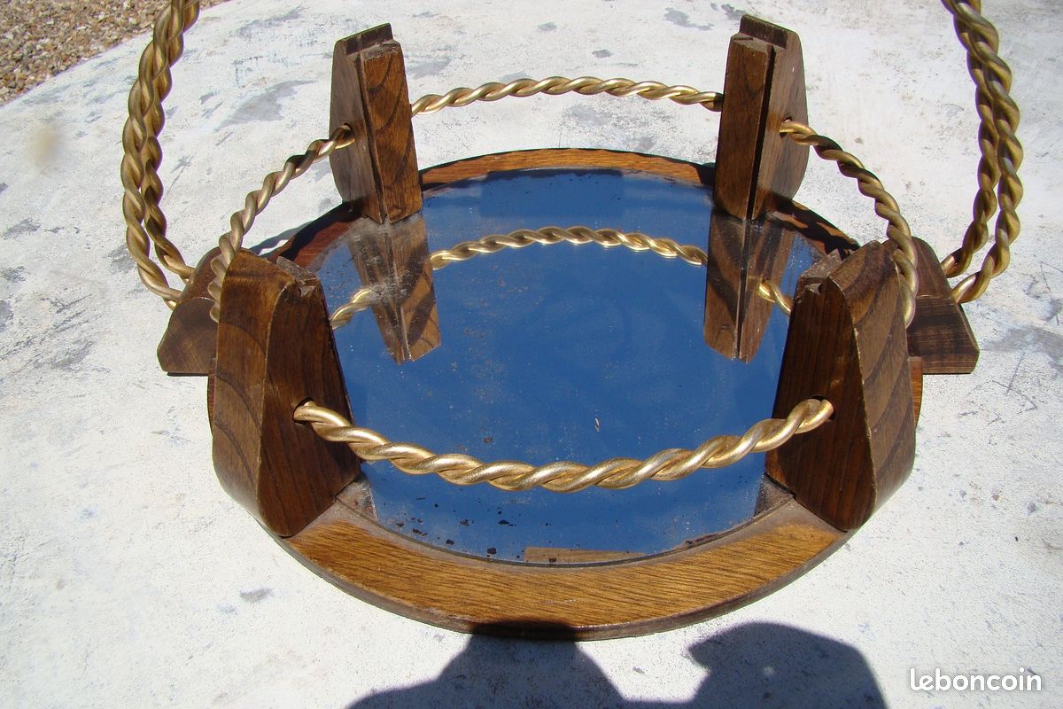 Petit plateau de service à miroir - vintage (image 2)