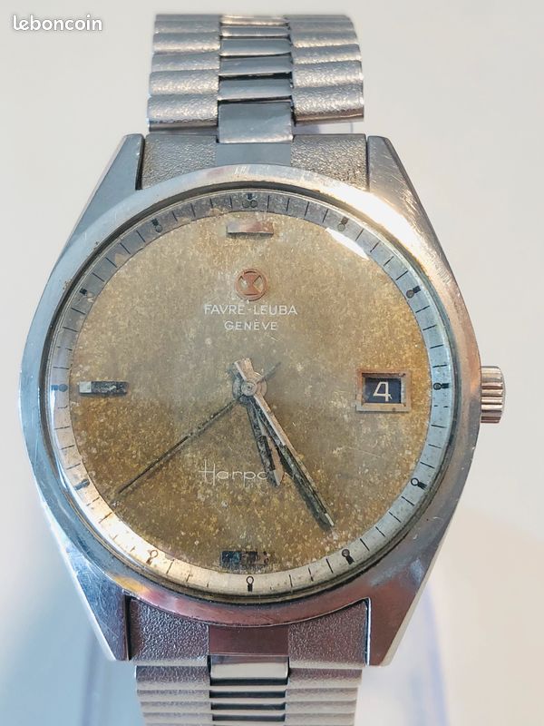 Montre Favre Leuba Mécanique Pour Homme - Occasion, Mouvement Manuel, Style Vintage
