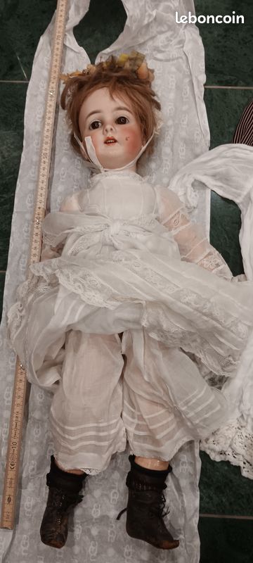 Poupée Ancienne En Porcelaine Gebruder Kulentz 22 Cm, Collection