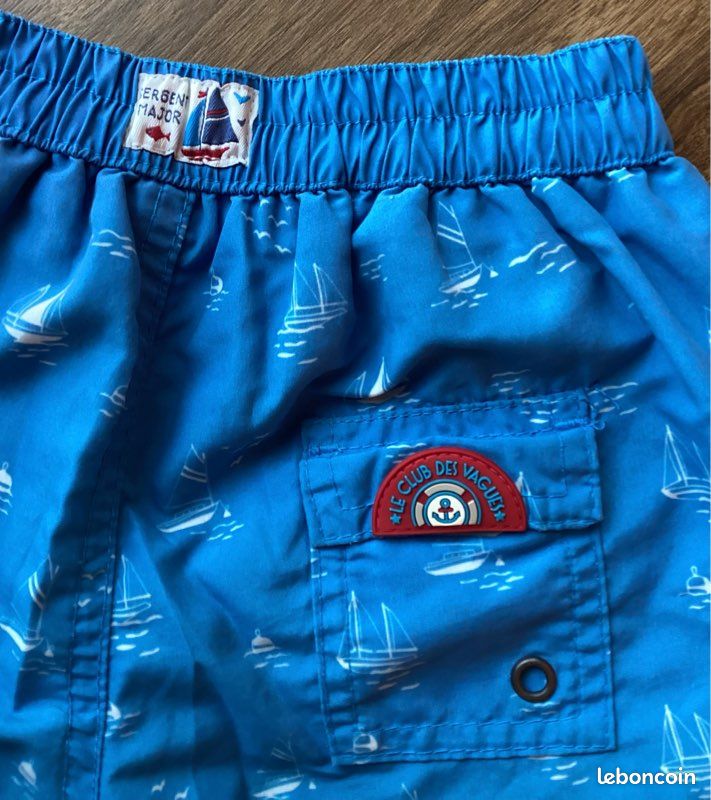 SERGENT MAJOR SHORT DE BAIN GARÇON 3 ANS VERT ÉMERAUDE