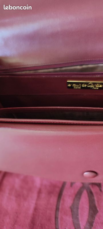 CARTIER sac must cuir bandoulière très bon etat (image 6)