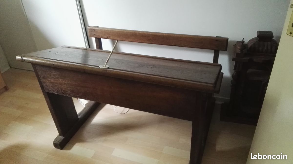 Bureau écolier en chêne ancien (image 1)