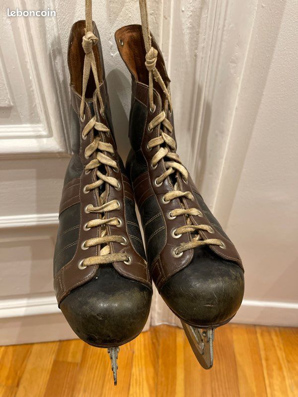 Patins à Glace Graf Standard Vintage, Cuir Noir, Taille 43, Fabrication Suisse