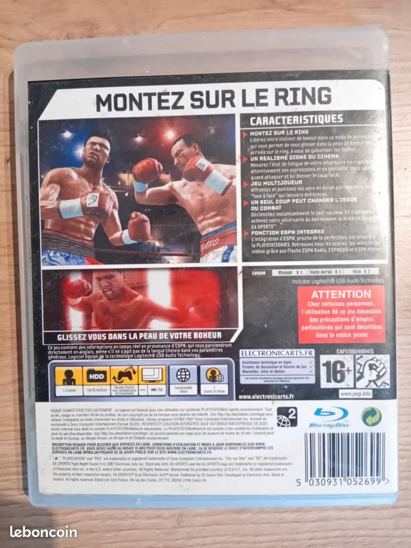 2 Jeux De Boxe PS3 – FaceBreaker K.O. Party Et Autre – Pour PlayStation 3 – Classé PEGI 16