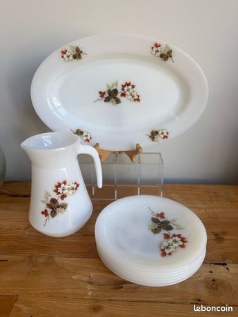 6 ASSIETTES CREUSES arcopal motif fleurs de roses EUR 20,00 - FR
