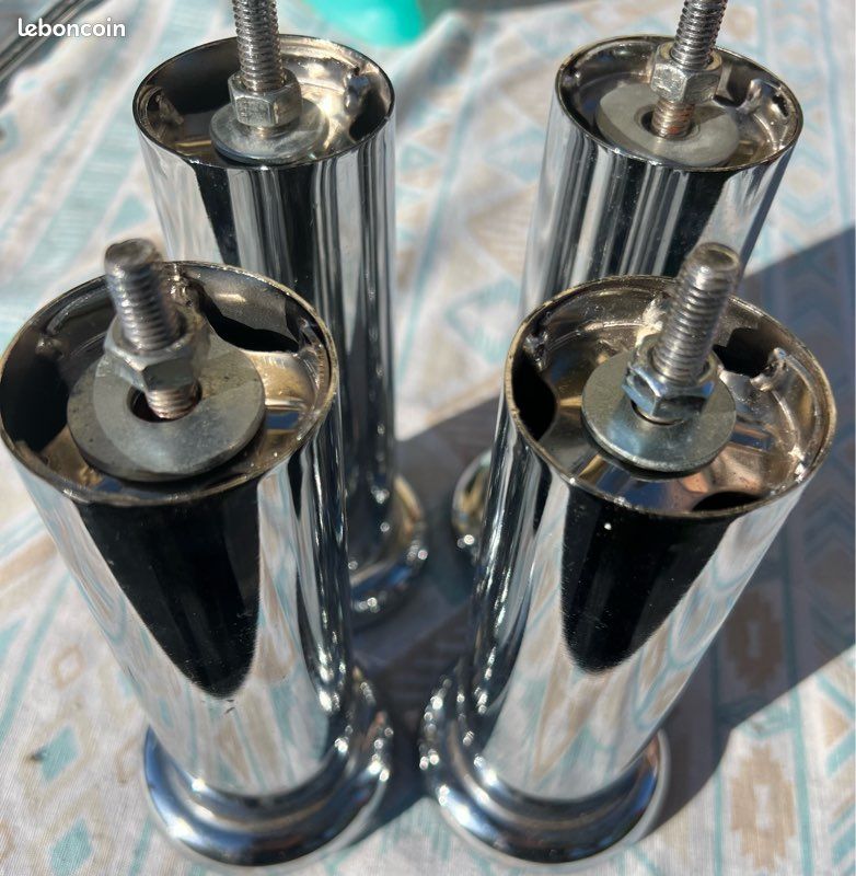 Pieds de lit inox 15 cm (image 3)