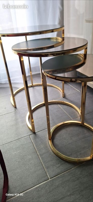 Lot table verre gigogne (image 2)