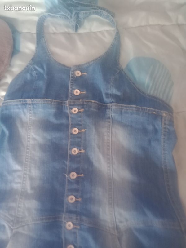 Jupe salopette Jean streech taille 40 très bon état (image 3)