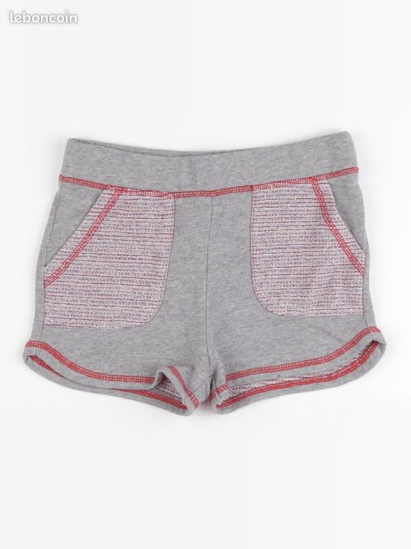 Short De Survêtement Fille F&F, Coton Gris, Taille 8-9 Ans, Fermeture Par Lien, état Bon