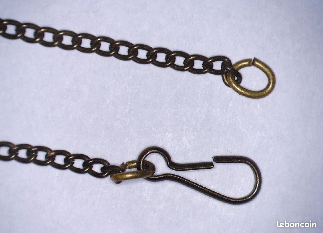 ANCIENNE Chaîne pour Montre Gousset Long total 51 cm env - Main Image