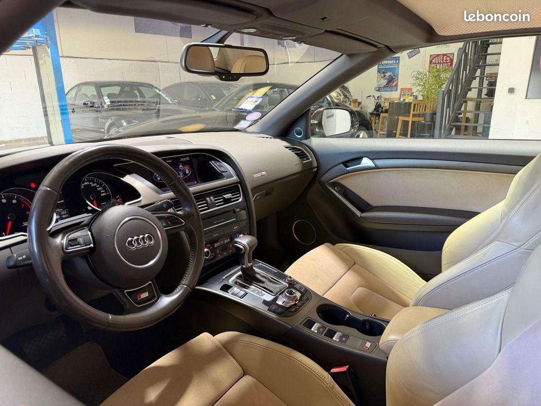 AUDI A5 FACELIFT CABRIOLET 2.0 TFSI 211 S LINE MULTITRONIC 211Ch CONFIGURATION RARE SONO B&O SIEGES CHAUFFANTS CLIM AUTO BI ZONE TELEPHONE AUDIO BT Garantie 12 mois (image 29)
