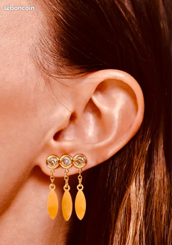 Très jolie boucles d oreilles en acier inoxydable neuf (image 1)