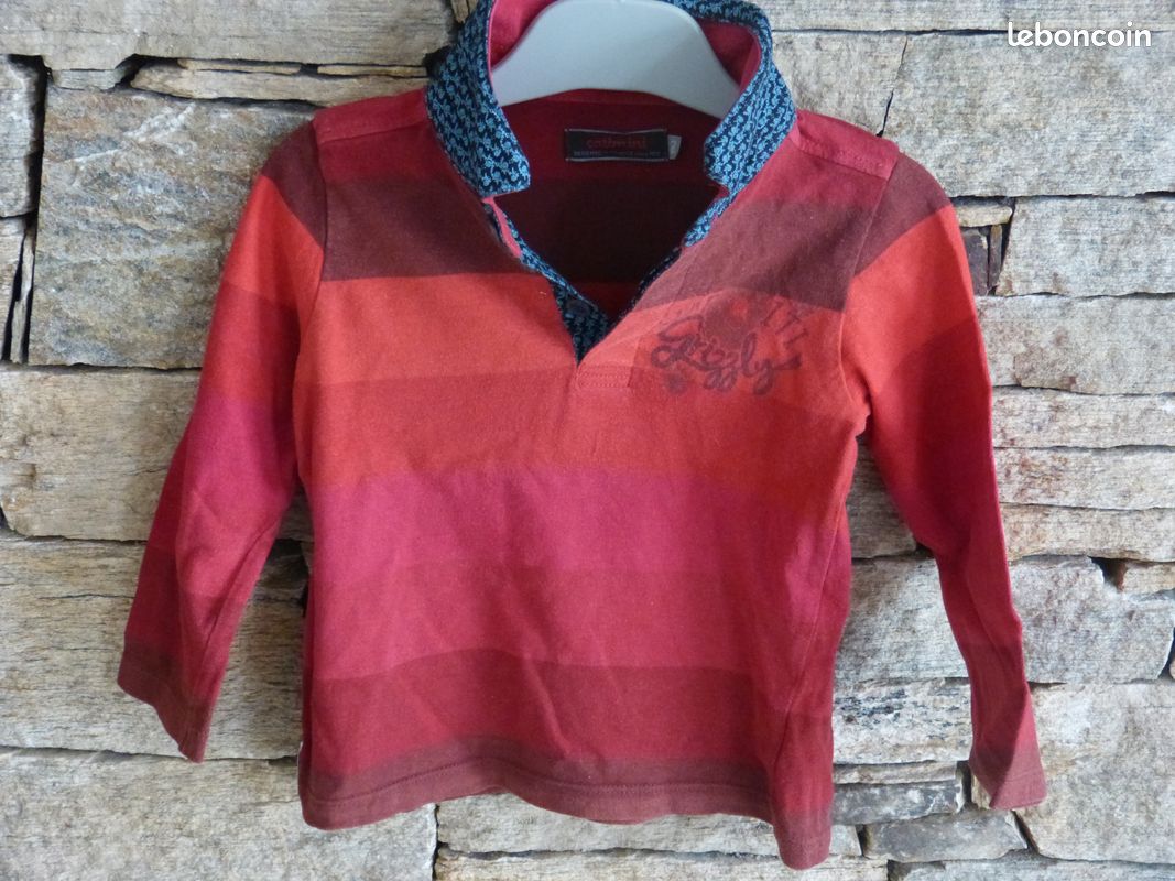 Polo à manches longues "Catimini" taille 2 ans (image 1)