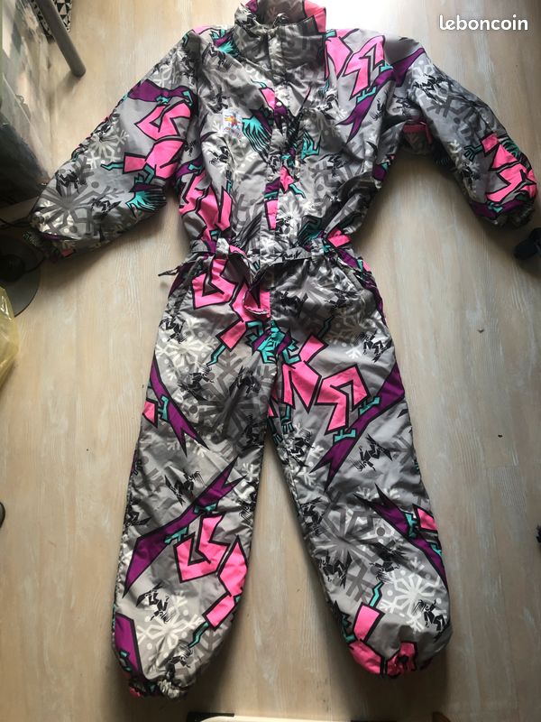 Combinaison de ski vintage Rodeo C & A pour femmes S/M