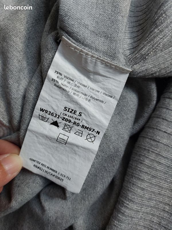 Pull Femme GUESS Gris Lurex – Taille S – Laine Mélangée – état Parfait