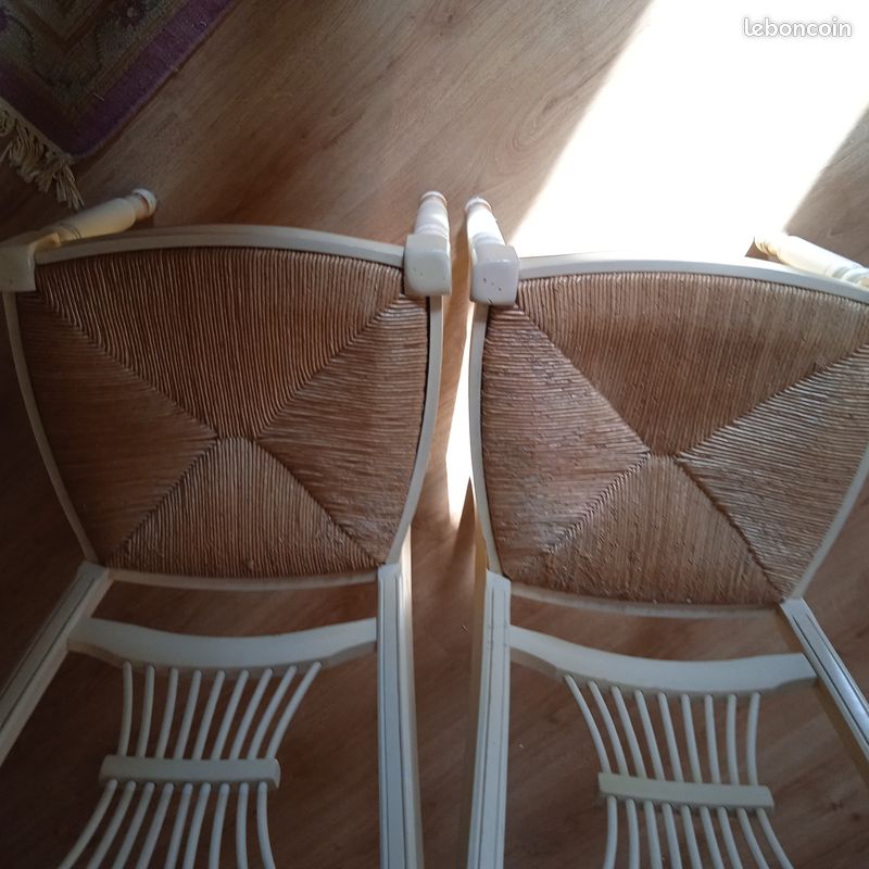 Lot 2 chaises campagnardes assises paillées (image 3)