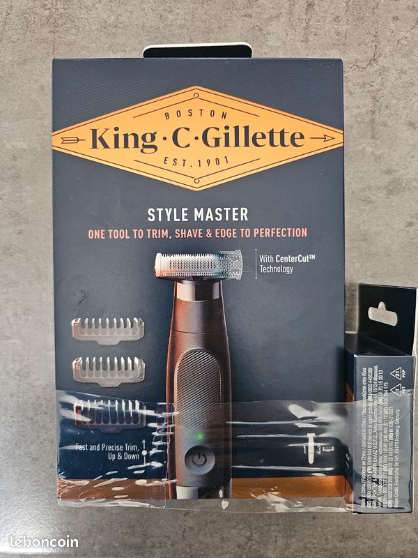 Tondeuse Barbe Gillette Style Master King C. - 3 Têtes, Rechargeable, Waterproof, Neuve Sous Boîte
