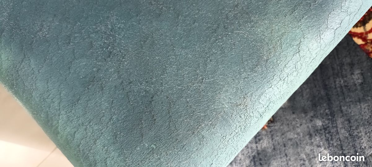 ✨ Bout de canapé relooké effet cuir vieilli – Pièce unique ✨ (image 6)