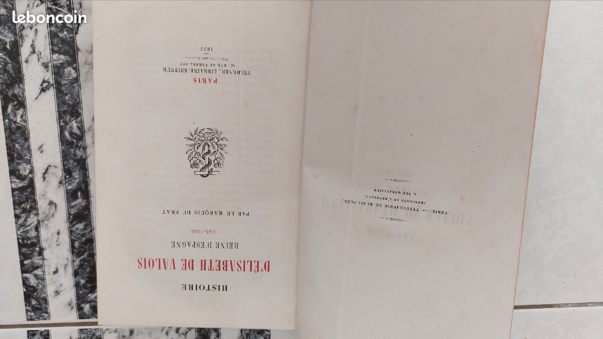Histoire d'Élisabeth de Valois, marquis du Prat 1859 (image 2)